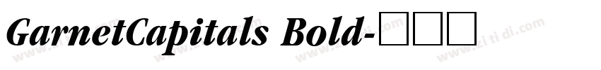 GarnetCapitals Bold字体转换